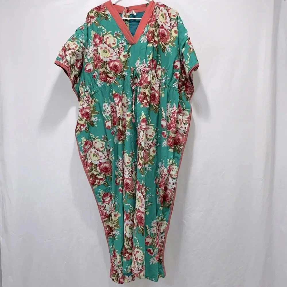 Imperfect handmade dress floral plus size button down back dress size 2X‎ 3X ?